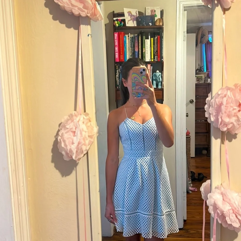Top Shop blue and white dress - Picture 1 of 7